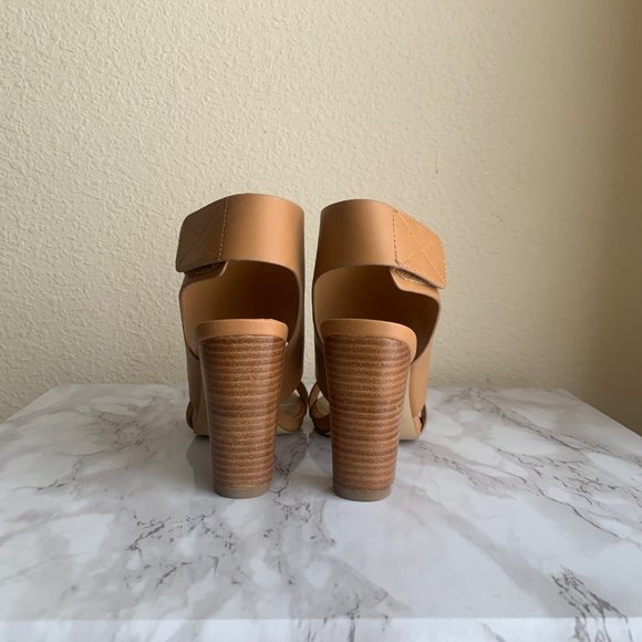 ALDO Mukai - Camel Vegan Leather Block Heel - Size 6 - Picture 6 of 7